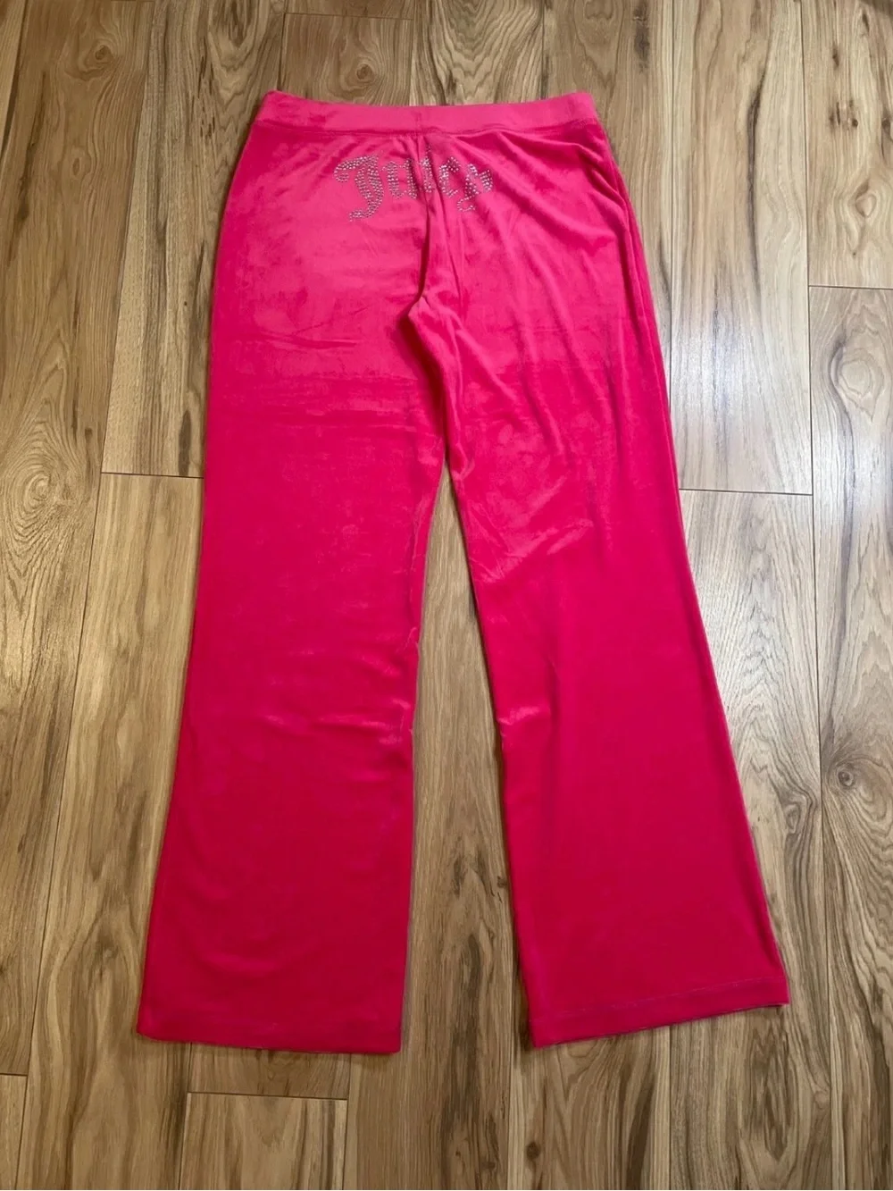 JUICY COUTURE Velour OG Bling Tracksuit Hoodie Pant Set Watermelon Pink Medium - Picture 4 of 9